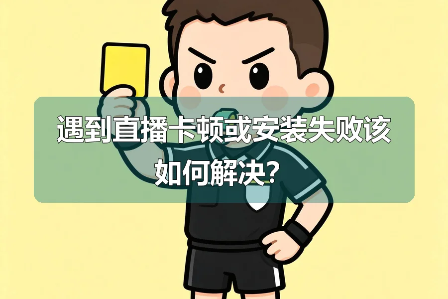 遇到直播卡顿或安装失败该如何解决？
